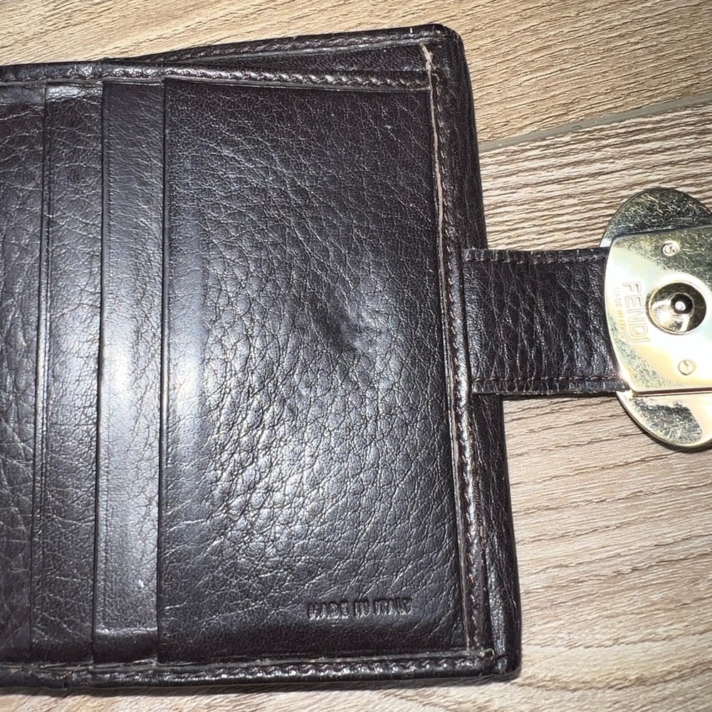 Fendi Zucca Canvas and Leather Small Wallet in Brown - Picture 6 of 9